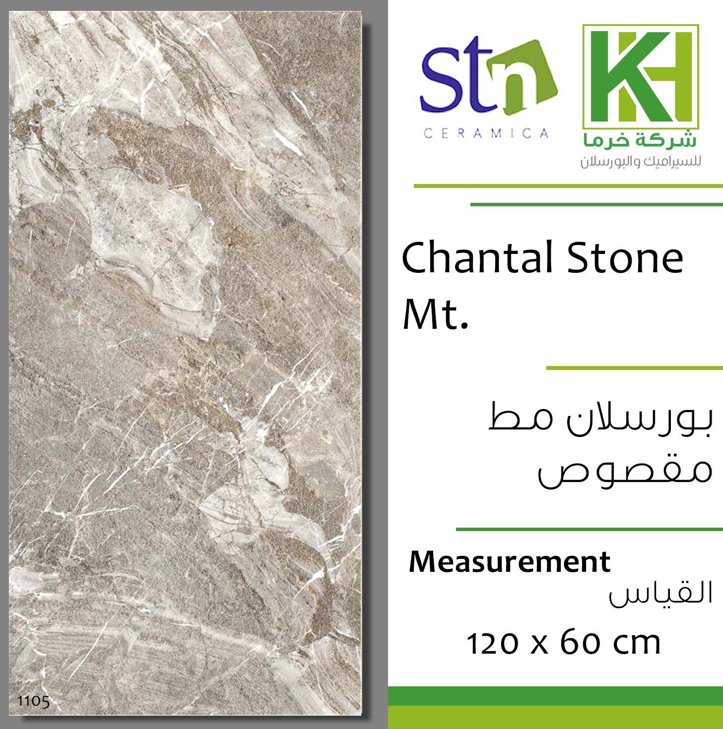 Picture of Spanish Porcelain tile 60x120cm Chantal Stone Mt. 